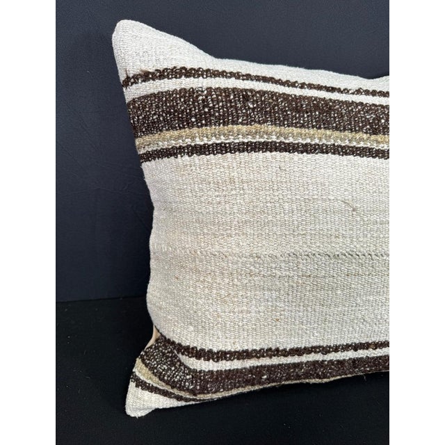 Turkish Hemp Pillow Cushion Natural Beige Brown Cushion Cover 20x20 #30659 Enhance your home decor with our Kilim Pillow...