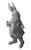 Metal Vintage Whimsical Cast Iron Dapper Rabbit Garden Statue Holding a Pipe For Sale - Image 7 of 12