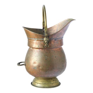 Antique English Copper & Brass Water Pot For Sale
