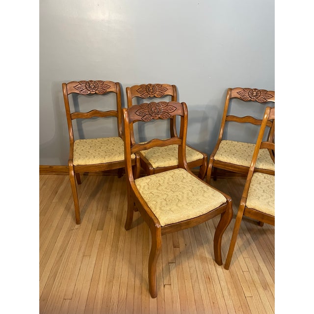 1940’s Tell City Chair Co. Mahogany Duncan Phyfe Rose Back Chair 4526