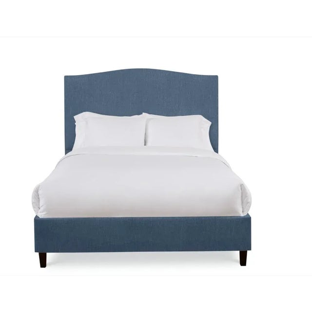 Casa Cosima Hazel Full/Double Bedframe, Navy Linen For Sale - Image 4 of 4
