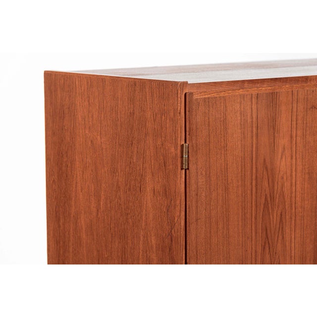 Mid Century Danish Teak Wood Storage or Bar Cabinet For Sale In Detroit - Image 6 of 12