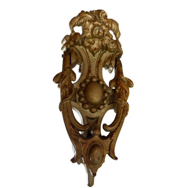 Antique Original Patina Ornate Door Knocker For Sale In Los Angeles - Image 6 of 9
