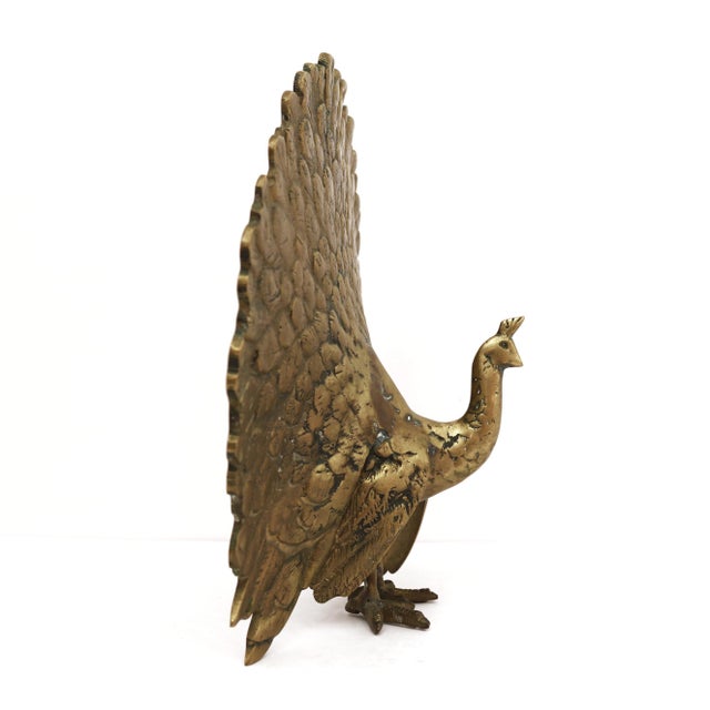 Vintage Brass Peacock Figurine Chairish