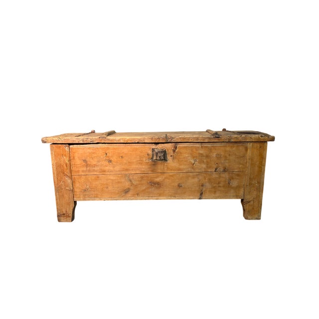 Antique Swiss Pine Chest, 1600s For Sale - Image 5 of 5