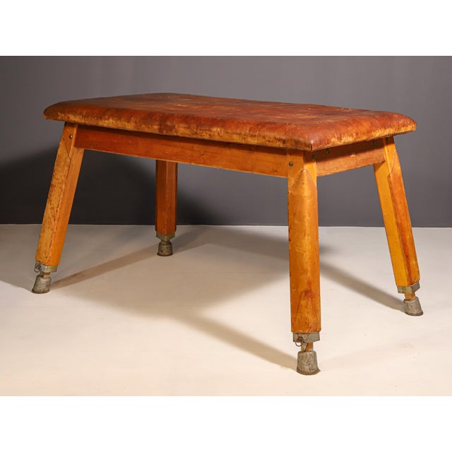 Industrial Large Gymnastic Bench, Former Czechoslovakia, 1950s For Sale - Image 3 of 6