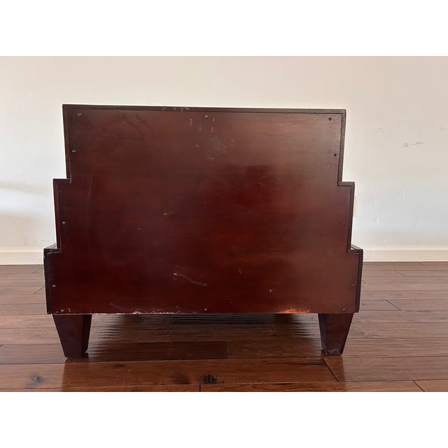 Barbara Barry Authentic Barbara Barry for Baker Modern Regency Dark Mahogany Three-Tier Side Table (1990s) For Sale - Image 4 of 8