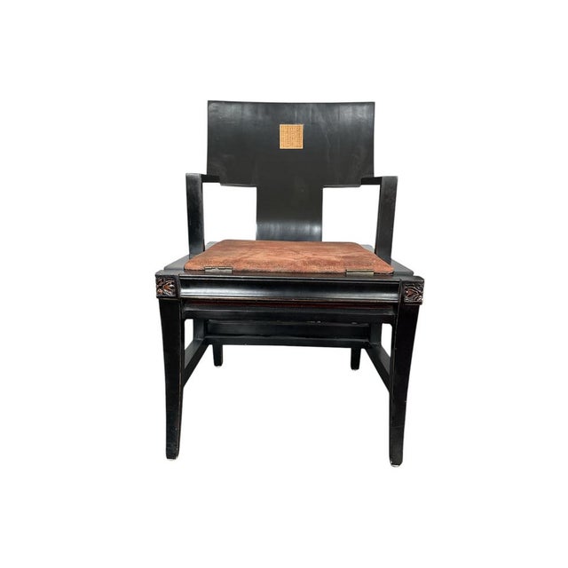 Chinese Folding Armchair with Calligraphy Backrest For Sale - Image 4 of 10