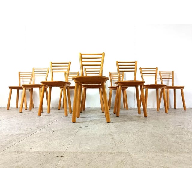 Vintage Scandinavian Dining Chairs, 1970s, Set of 10 For Sale - Image 10 of 12