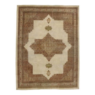 Antique Persian Tabriz Rug - 10'09 X 14'3 For Sale
