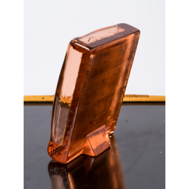 1950s Midcentury French Solid Monoxyle Saint Gobain Glass Petite Table Mirror For Sale - Image 5 of 6