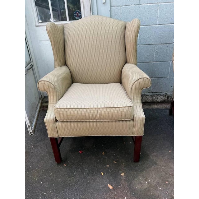 American Pair of George III Wingback Chairs by St. Timothy Chair Company For Sale - Image 3 of 18