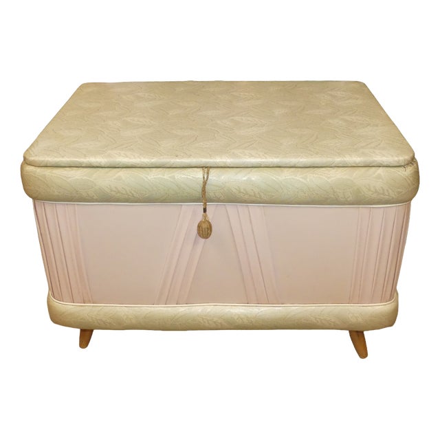 Dreamy Laundry Chest in Pastel Pink, 1950s For Sale