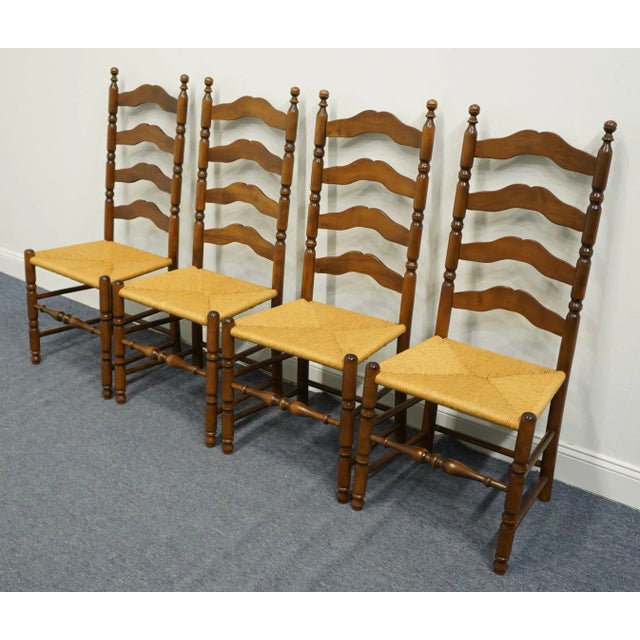 Set of 4 Ethan Allen Heirloom Nutmeg Maple Colonial Early American