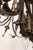 Early 20th Century Cast Bronze Highly Ornate Chandelier With Original Etched Glass Down Shades For Sale - Image 15 of 16