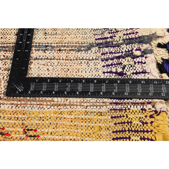 Textile Vintage Azilal Boucherouite Moroccan Rug, 03'11 X 05'09 For Sale - Image 7 of 10