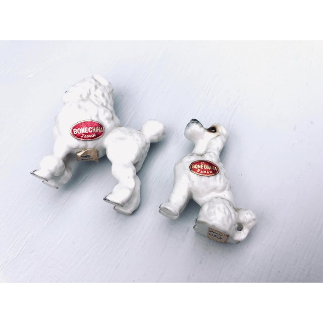 1950s Vintage Bone China French Poodle Figurines- Set of 2 For Sale - Image 5 of 6