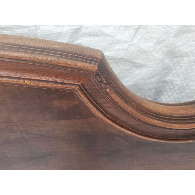 Antique French Louis XV Walnut Bed – Rococo Carved Queen Adaptable Circa 1900s For Sale - Image 15 of 18