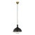 AERIN By Visual Comfort Studio Lucerne 1-Light Medium Pendant in Midnight Black and Burnished Brass For Sale
