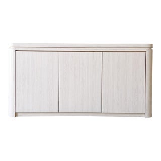 Postmodern Wood Grain Laminate Credenza For Sale