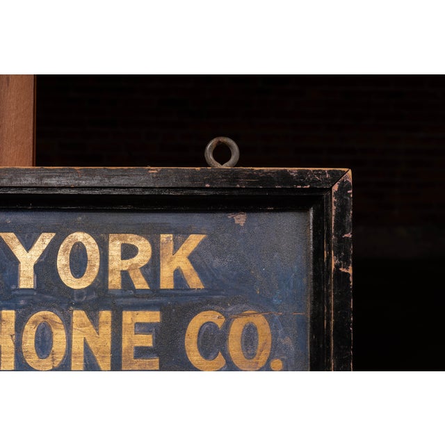 Early 20th Century 1910s–1920s New York Telephone Company Double-Sided Smaltz Agency Sign For Sale - Image 5 of 12