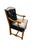Wood Vintage Barnard & Simonds Black Leather Armchair | 1960s American Traditional | Button-Tufted Leather & Bobbin-Turned Wood For Sale - Image 7 of 18