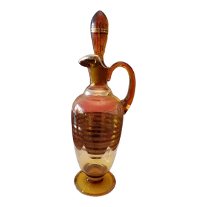 Mid Century Modern Murano Style Gold Decorated Bottle
