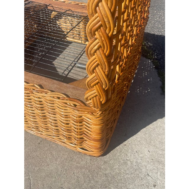 Vintage Wicker Sectional Sofa With New Sunbrella Cushions For Sale - Image 10 of 10