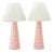 Art Deco Pink Glazed Ceramic Table Lamps, Pair For Sale