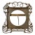 Art Nouveau Brass Leaf Picture Frame For Sale
