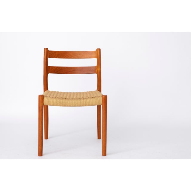 Model 84 Teak Chairs by Niels Moller For Sale - Image 10 of 10