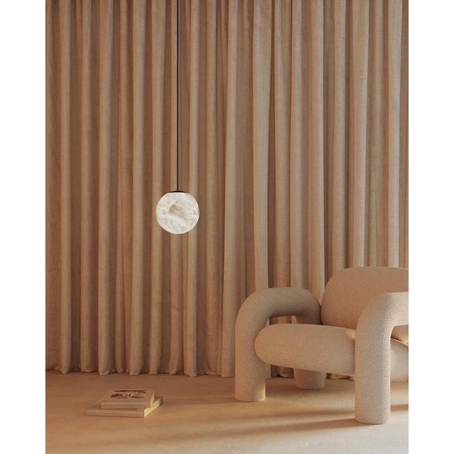 Black Moon 32 Pendant Lamp by United Alabaster For Sale - Image 8 of 14