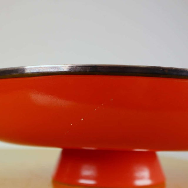 Vintage German Centerpiece with Plates from Karlsruhe, 1960s, Set of 6 For Sale - Image 12 of 13