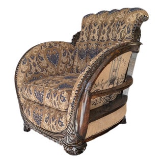 Mid-Century 1900 Deconstucted Style Barrel Lounge Chair For Sale