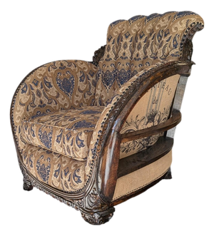 Mid-Century 1900 Deconstucted Style Barrel Lounge Chair