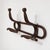 Brown Italian Art Nouveau Walnut Wall Coat Rack For Sale - Image 8 of 9