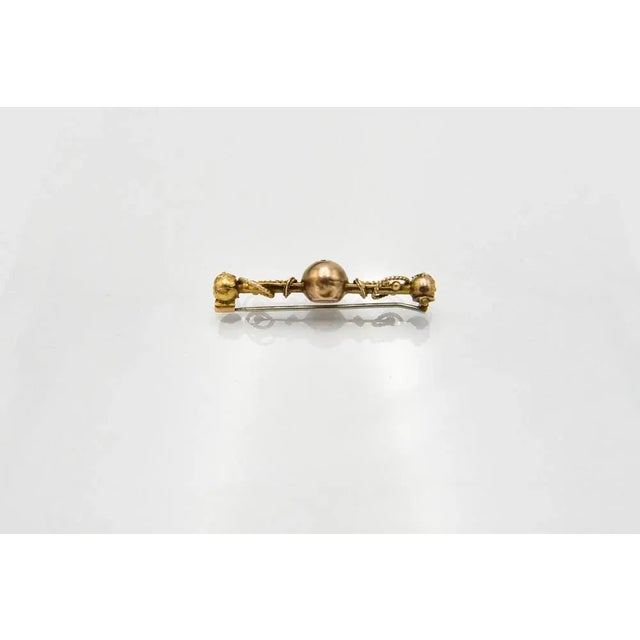 Late 19th Century Gold Brooch with Diamond, Ruby and Sapphire For Sale - Image 4 of 7