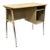 Vintage Industrial Adjustable Height Metal School Writing Desk With Laminate Top For Sale
