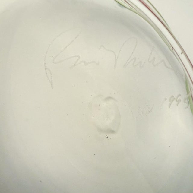 Set of 8 Peàn Doubulyu “Wavie” Hand‑Blown Art Glass Bowls, 1995–1996 For Sale - Image 4 of 12
