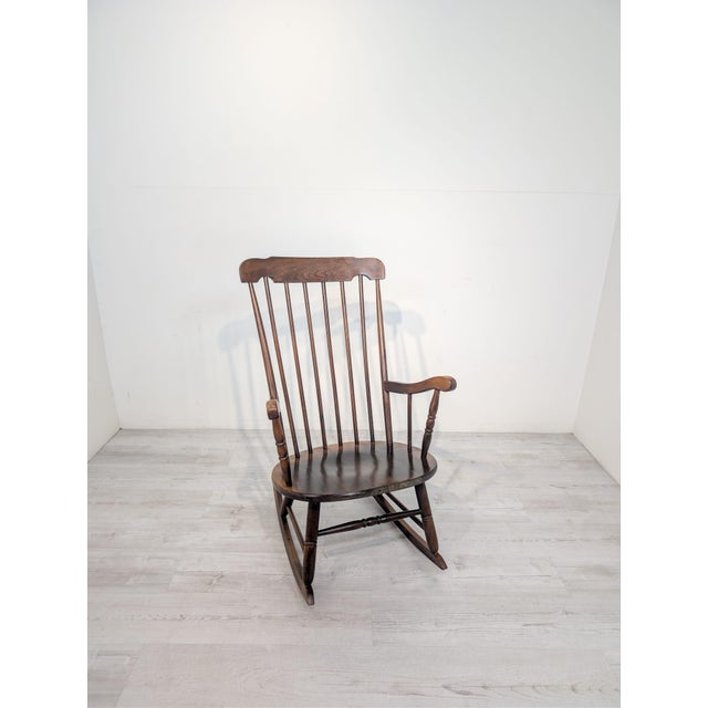 Wooden Rocking Chair, 1960s For Sale - Image 12 of 12