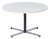 Round Model 3696 Coffee Table with White Melamine Top and Chrome Base by Gispen, 1970s For Sale