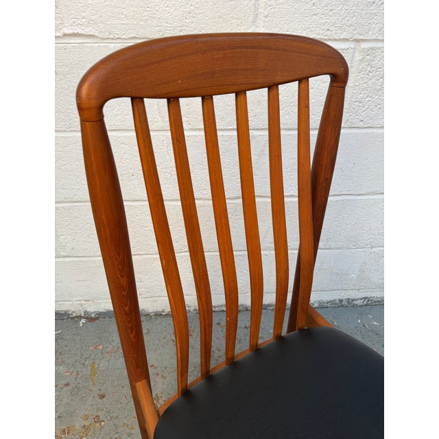 Set of Six Mid-Century Slatted Teak Dining Chairs by Benny Linden For Sale - Image 15 of 18