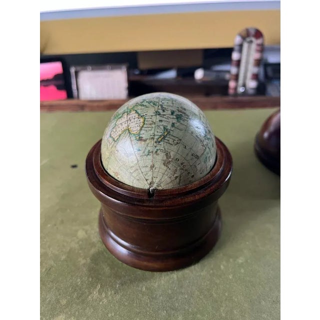 Victorian Newton & Son Pocket Globe and Mahogany Case, Circa 1840-50 For Sale - Image 3 of 12