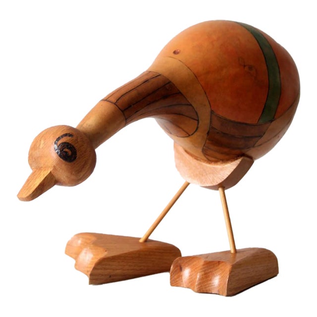 Vintage Gourd Art Bird For Sale