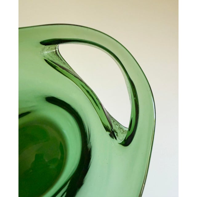 1960s 1960s Italian Emerald Green Blown Glass Ice Bucket For Sale - Image 5 of 10