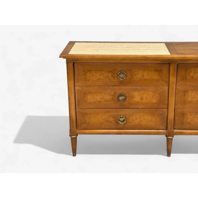 American of Martinsville, Walnut, Travertine, Sideboard, Usa, 1960s For Sale In New York - Image 6 of 10