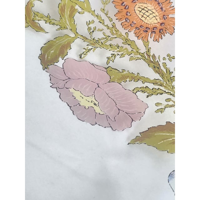 1940s 1940s Dorothy Thorpe Wildflowers and Ribbon Sheet Glass Oval Serving Bowl For Sale - Image 5 of 12