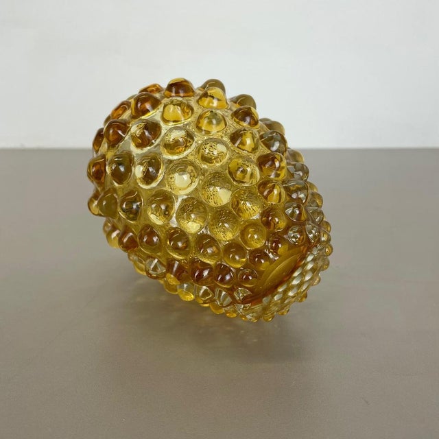 Yellow Murano Lenti Glass Vase Element attributed to Ercole Barovier and Toso, Italy, 1960s For Sale - Image 15 of 18