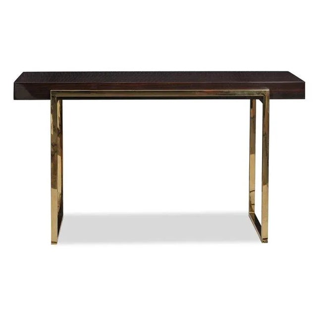 Mid-Century Modern Interlude Home Cronyn Veneer Console Table For Sale - Image 3 of 9