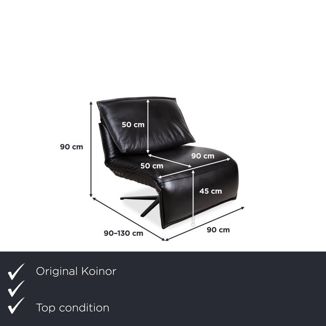 Introducing the Koinor Free Motion Edit 2 leather armchair in black with electric reclining function. I have official...